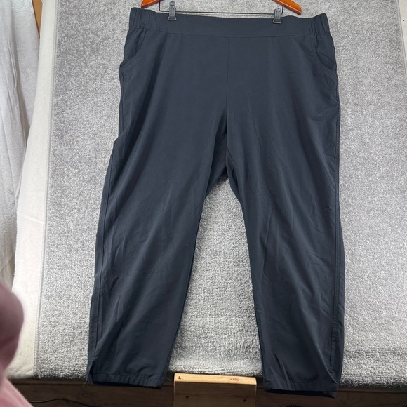 Eddie Bauer Pants - Eddie Bauer Black Pull On Pants Straight Leg Womens 2X High Rise Ankle